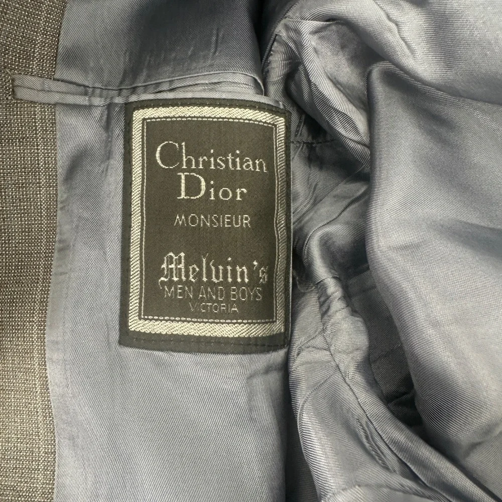 Christian Dior Monsieur Blazer‎ Mens 44 Gray Pinstripe Regular Fit Vintage 90s
